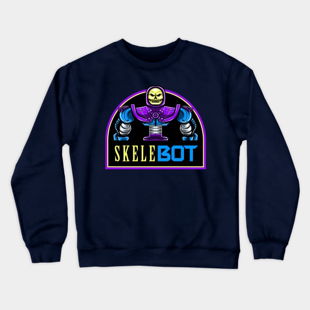 SkeleBot Crewneck Sweatshirt by W00D_MAN